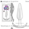 Consolador anal de silicona transparente